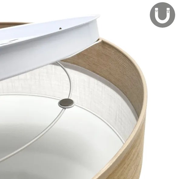 LED Stropné svietidlo SIRJA WOOD LED/36W/230V pr. 45 cm biela/dub