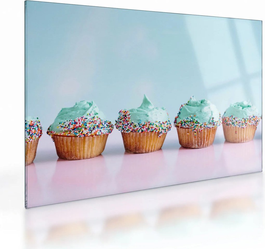 Sklenený obraz cupcakes (70x50 cm)