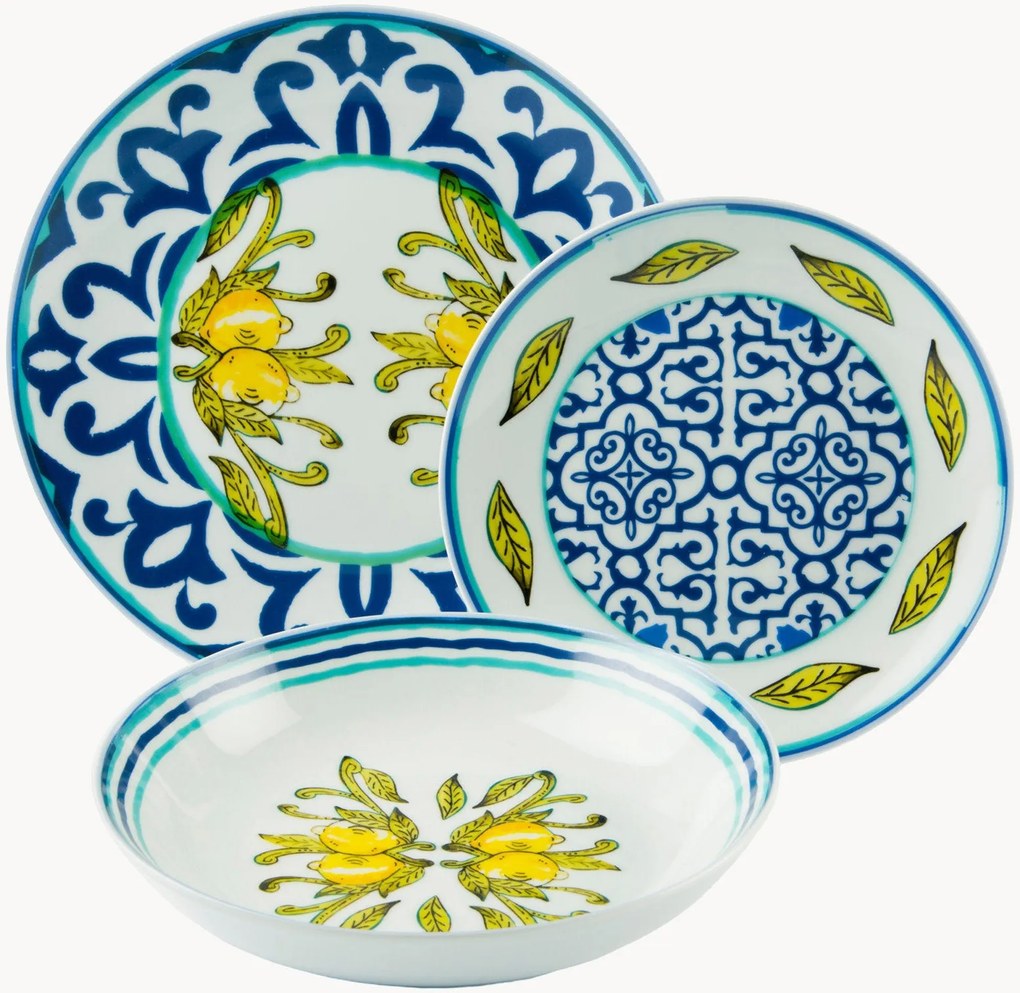 Porcelánová súprava riadu Amalfi, 6 osôb, 18 ks