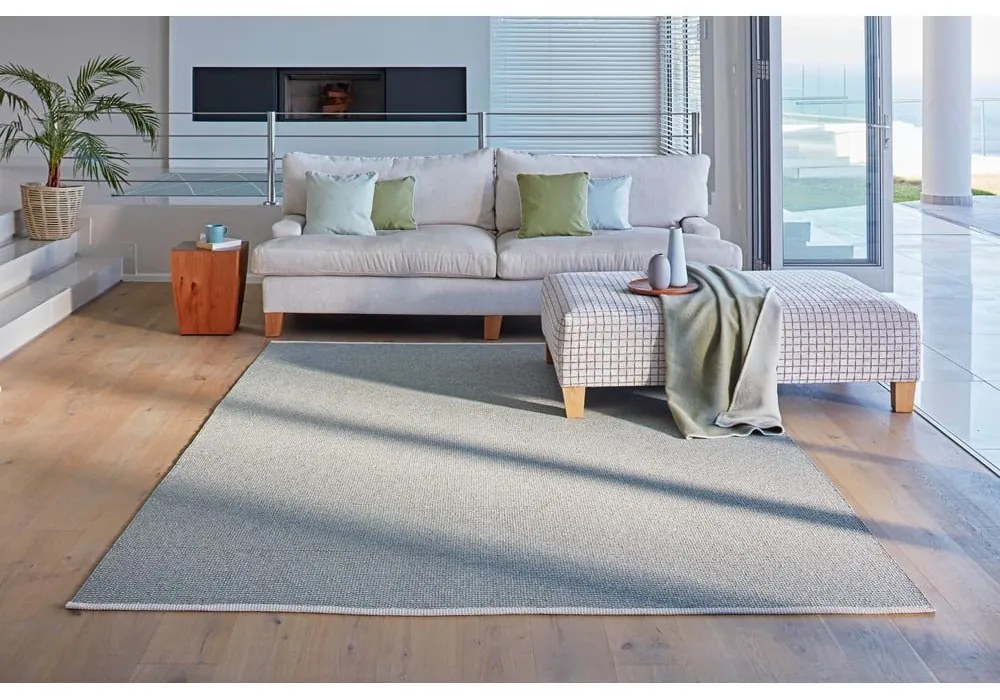 Sivobéžová deka s prímesou vlny 140x200 cm Ylva Dark Linen – Pappelina