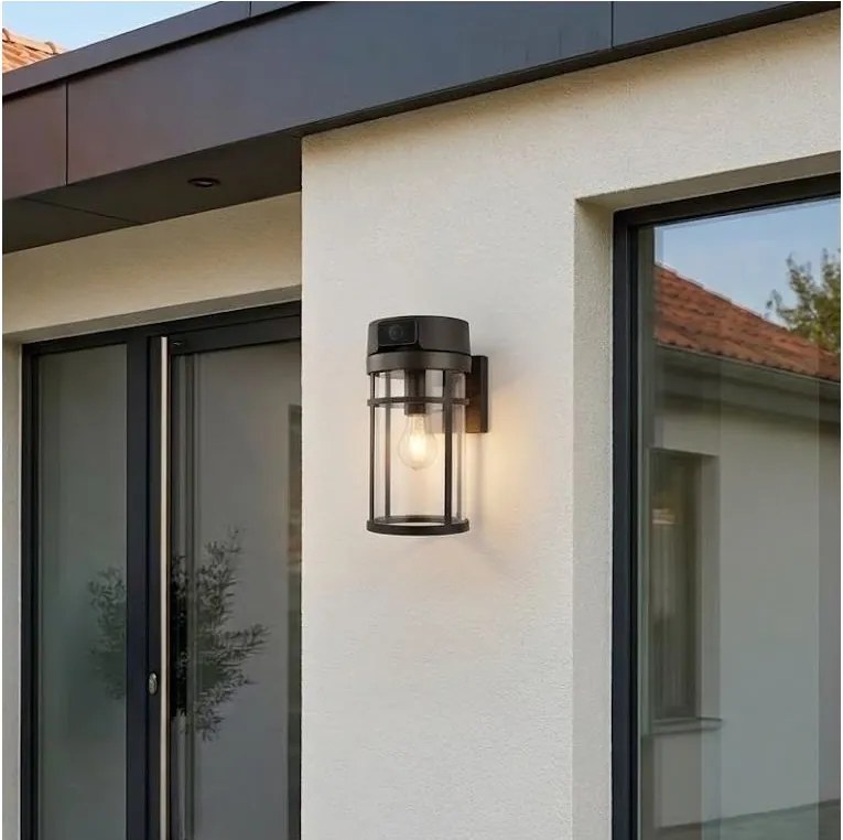 Vonkajšie nástenné svietidlo s kamerou 1xE27/15W/230V Wi-Fi IP44