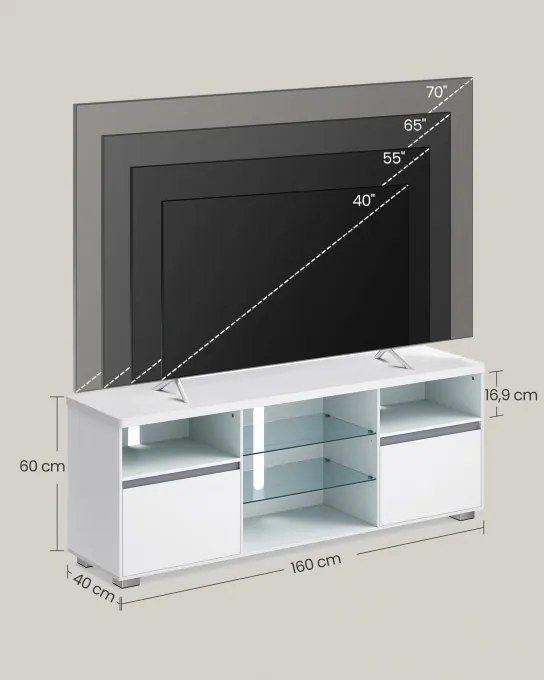 Stolík pod televízor s LED osvetlením LTV331T10