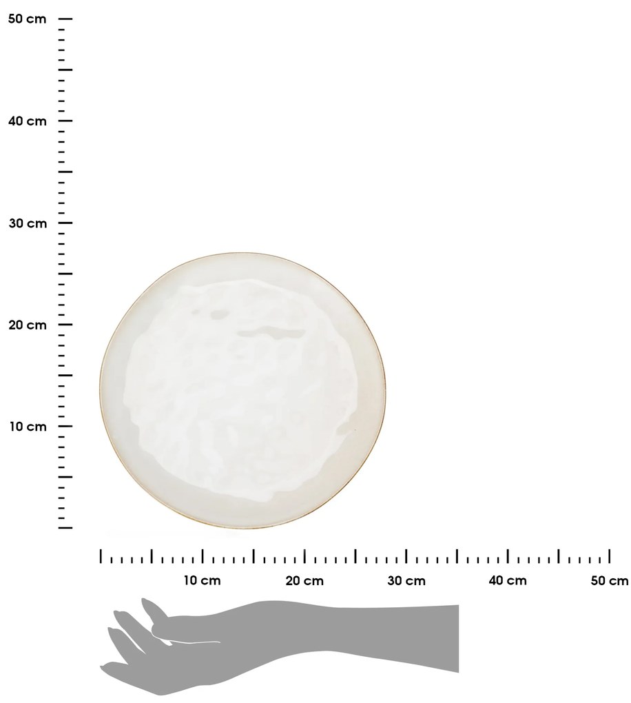 Kameninový tanier Sia, (fi) 27,8 cm, krémová