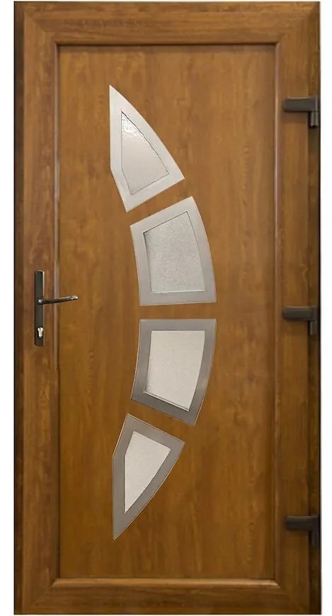 Dvere vchodové Zagrzeb D31 90P zlatý dub