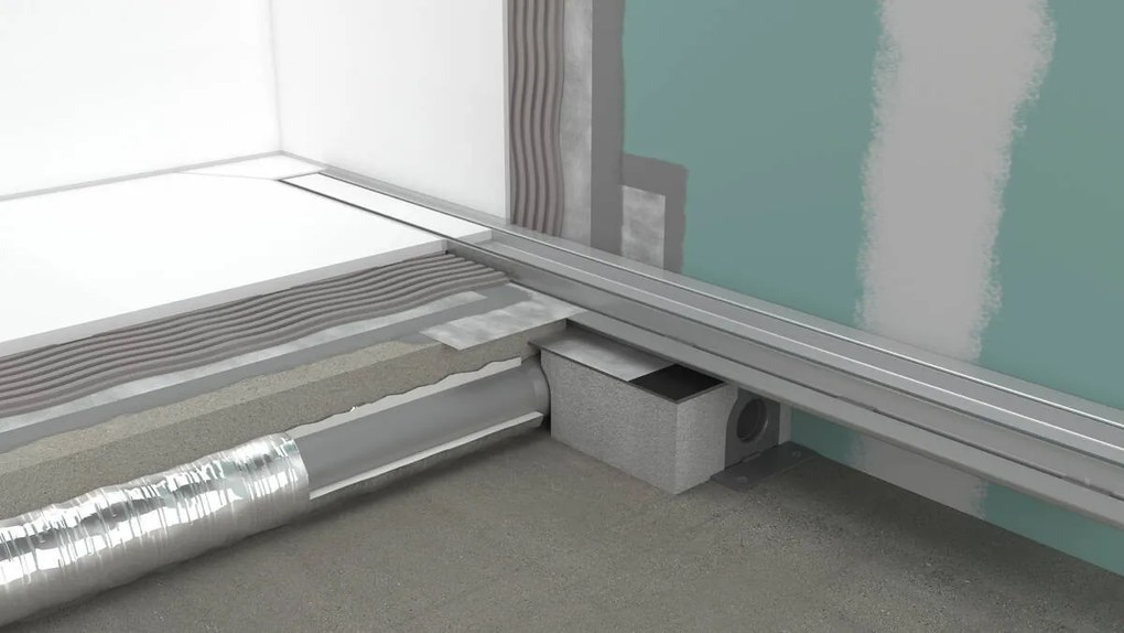Hansgrohe uBox universal, úplná sada pre plochú inštaláciu - 1000 pre vrchné sady sprchových žľabov, HAN-56020180