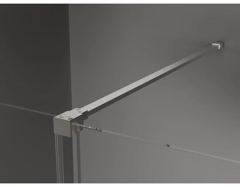 Mexen Velar, sprchový kút s posuvnými dverami 160 x 75 cm, 8mm šedé sklo, brúsená oceľ, 871-160-075-41-97