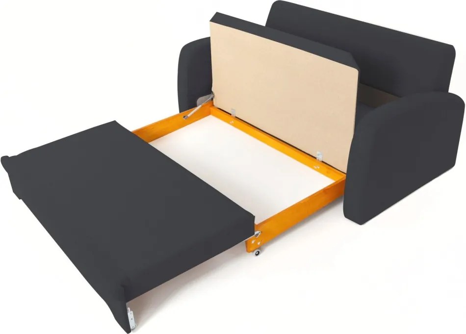 Pohovka s rozkladom Impuls, tmavo šedá látka