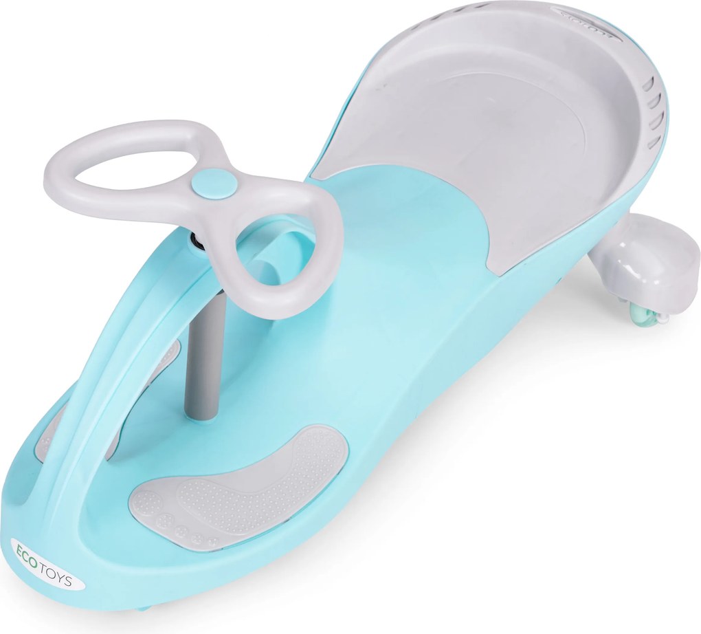Gravitačné jazdítko ECOTOYS s LED kolesami, gumové, modré - pre deti od 3 rokov