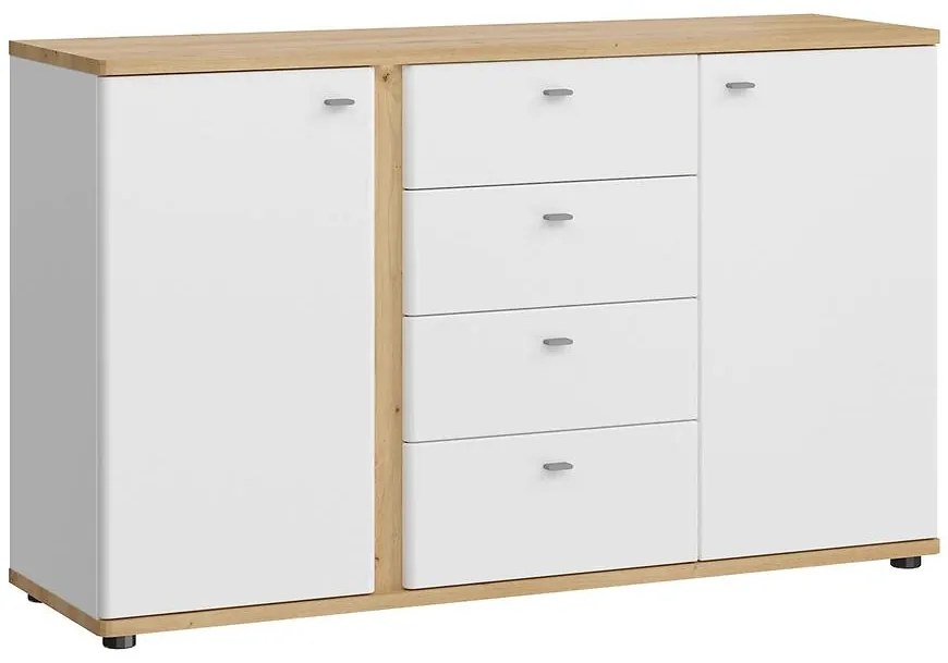 Komoda Avila 2D4S AILK01 biela/dub artisan