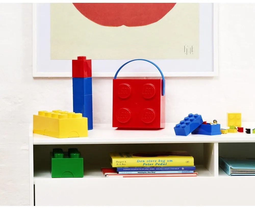 Modrý úložný box s rukoväťou LEGO®
