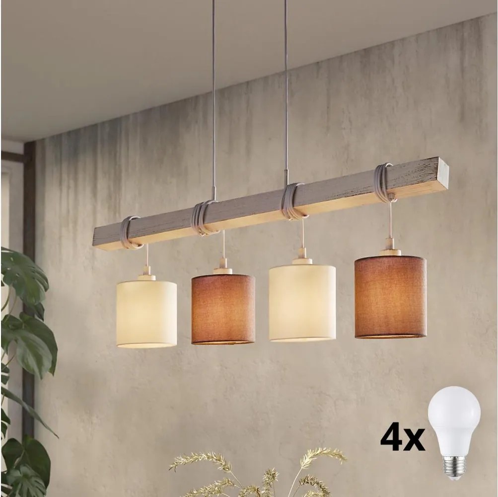 Eglo 49927 - LED závesný luster TOWNSHEND 2 4xE27/60W/230V