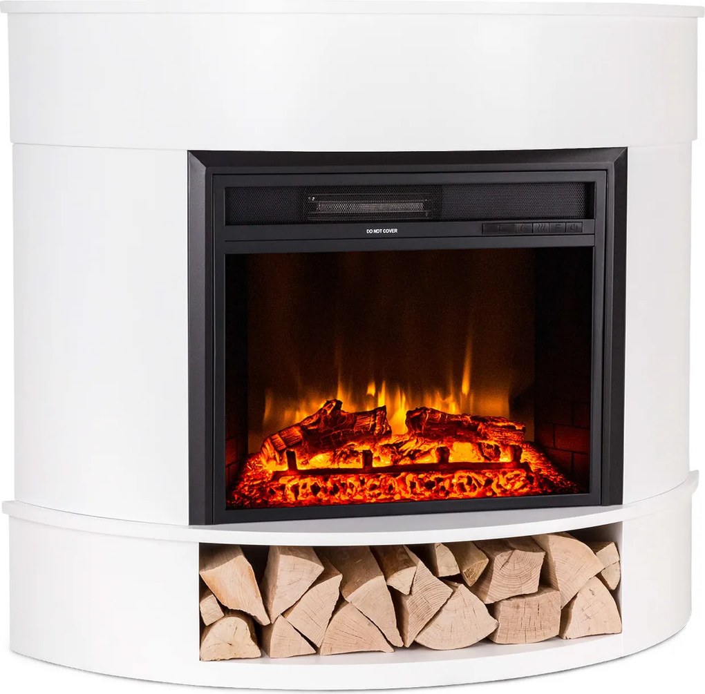 Klarstein Loloru, elektrický krb, ohrievač, 900/1800 W, týždenný časovač, diaľkové ovládanie