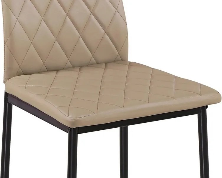 Jedálenská stolička Rimini, béžová ekokoža