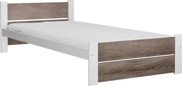 Posteľ IKAROS DOUBLE 80 x 200 cm, biela/dub hľuzovka Matrac: Bez matraca