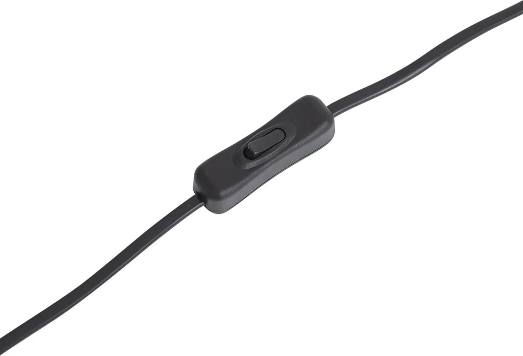 Mosadzná stojaca lampa s oválnym tienidlom s motívom listov a zlatým interiérom 35 cm - Thijmen