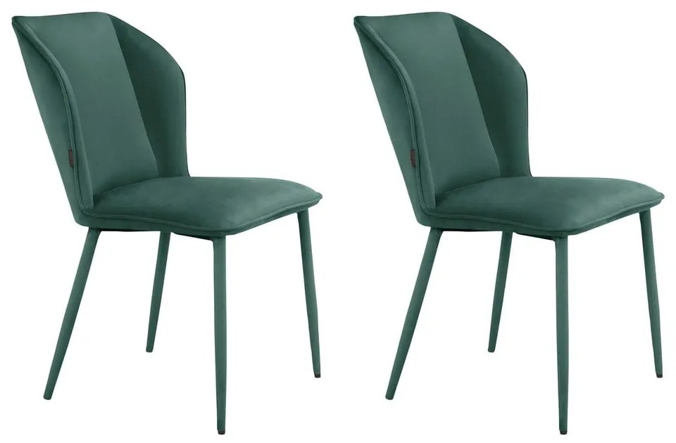 Zelené zamatové jedálenské stoličky v súprave 2 ks Wilma – Støraa