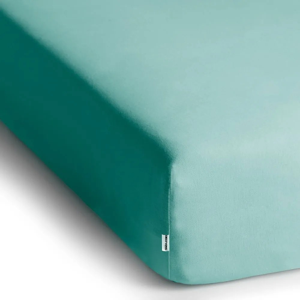 Tyrkysová napínacia plachta jersey 140x200 cm Amber – Restilo