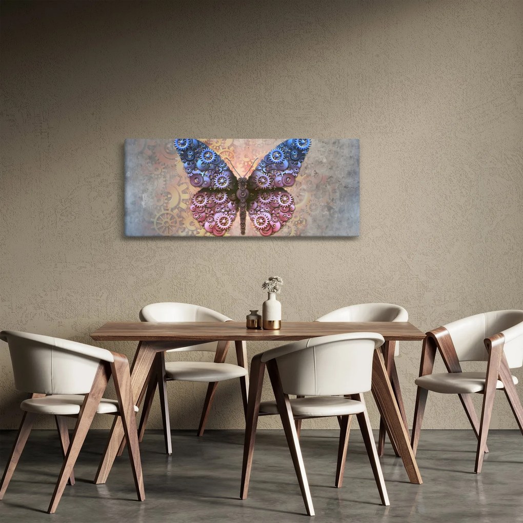 Obraz - Steampunk motýľ (120x50 cm)