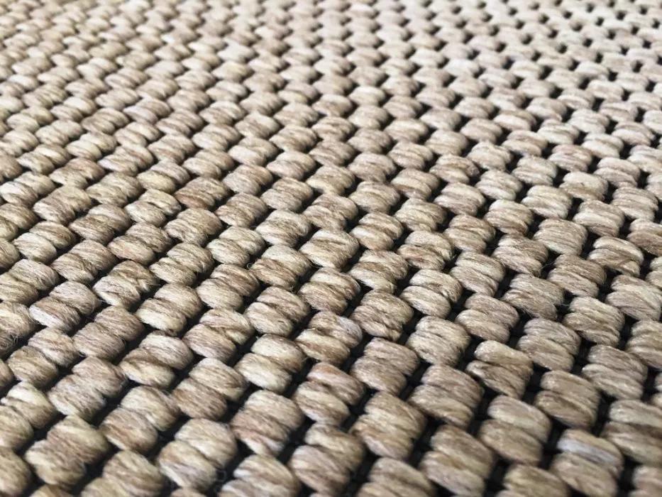 Vopi koberce AKCE: 80x130 cm Metrážový koberec Nature světle béžový - Rozměr na míru s obšitím cm