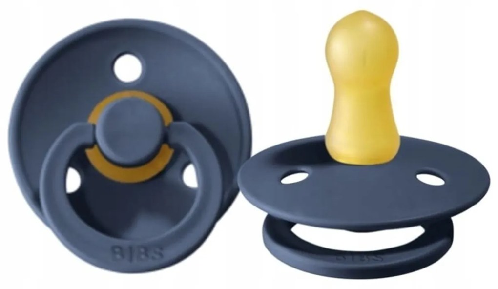 Kaučukový cumlík BIBS, 0-6 m, tm. modrý