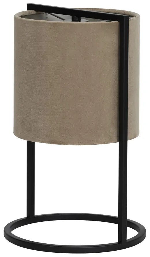 Stolná lampa SANTOS, Velour Light Brown, Výška 35 cm