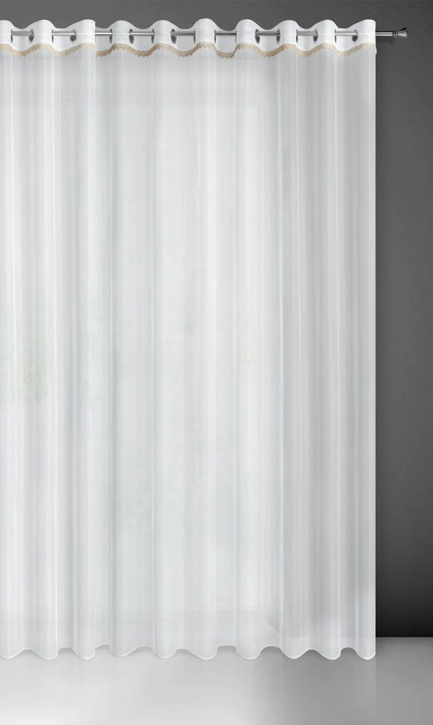 ZÁCLONA NA KRÚŽKOCH MERIL 300 CM X 250 CM BIELA