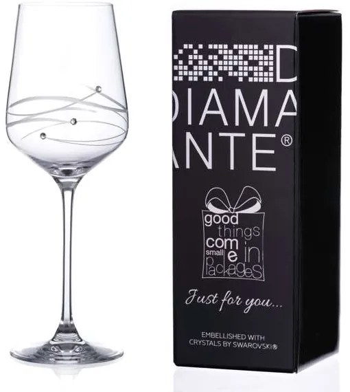 Diamante Spiral Swarovski poháre na víno 450 ml