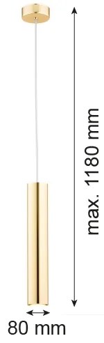 Argon 4057 - Luster na lanku GOMERA 1xGU10/5W/230V mosadz