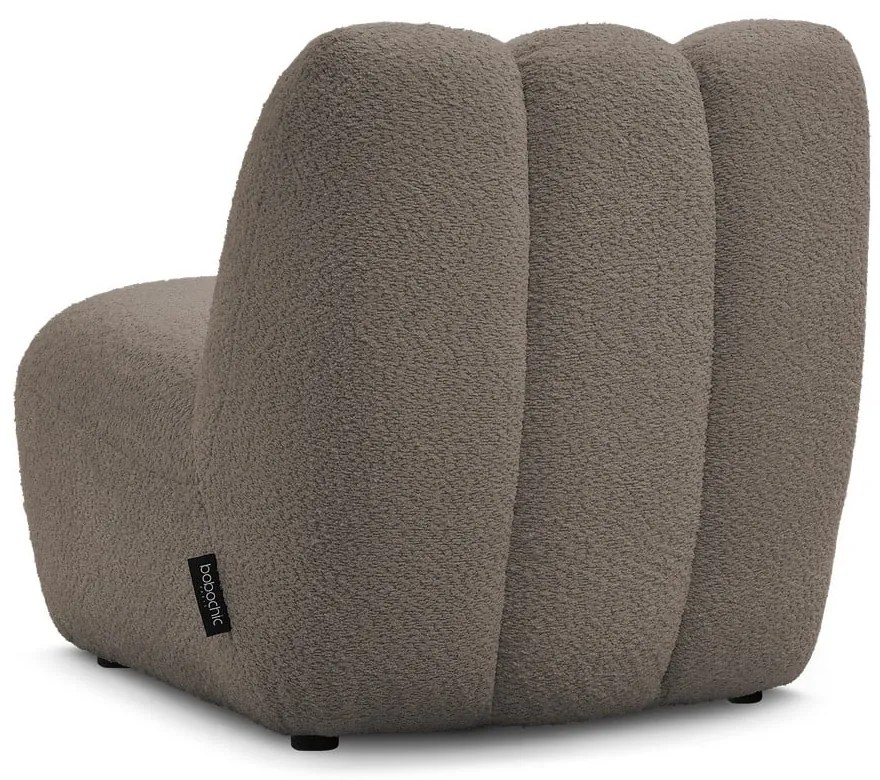 Taupe kreslo z textílie buklé Janissaire – Bobochic Paris