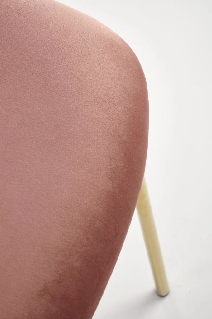 JEDÁLENSKÁ STOLIČKA SENNA RUŽOVÁ + ZLATÉ NOHY