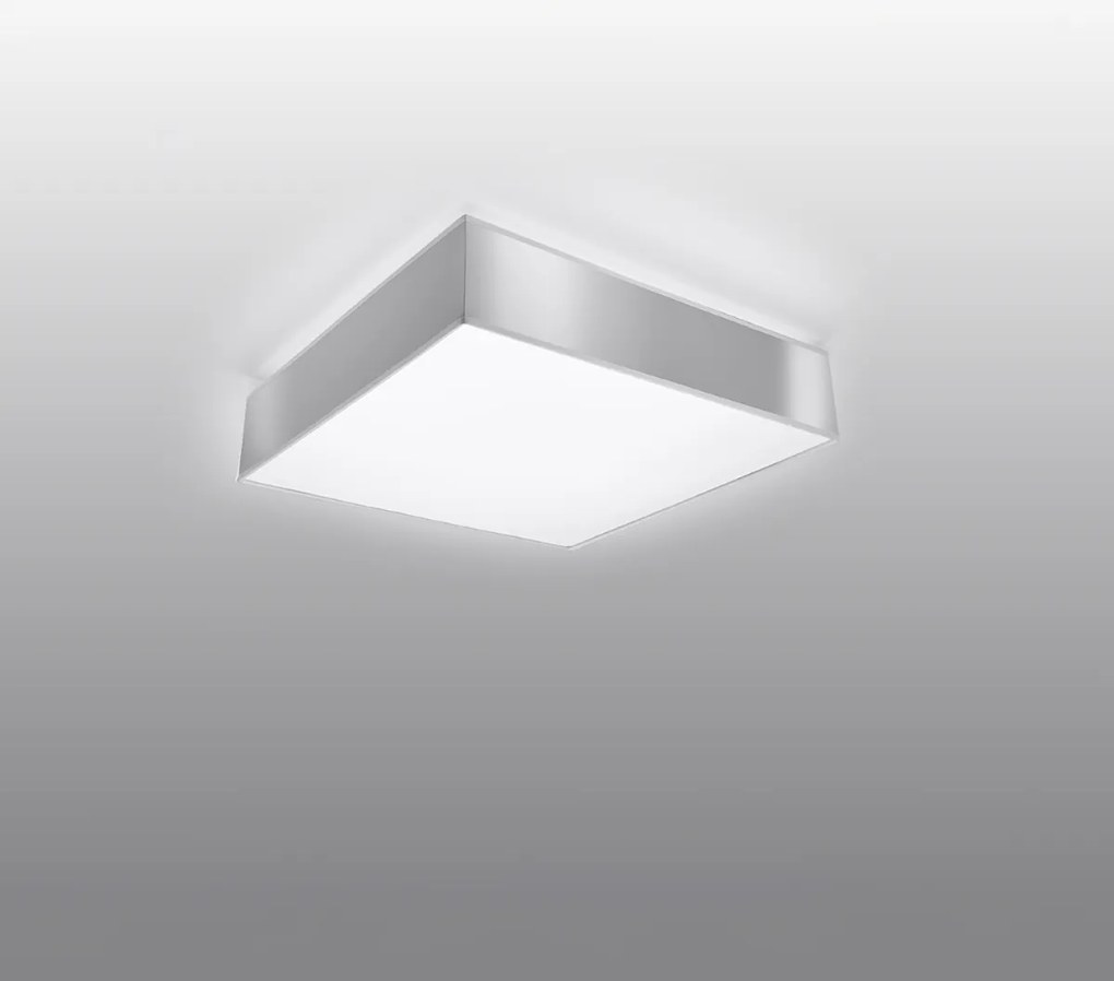 Stropné svietidlo Horus, 1x sivé plastové tienidlo, (biely plast), (25 cm)