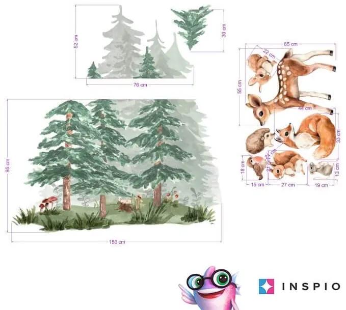 Les plný zvieratiek - samolepky pre deti2