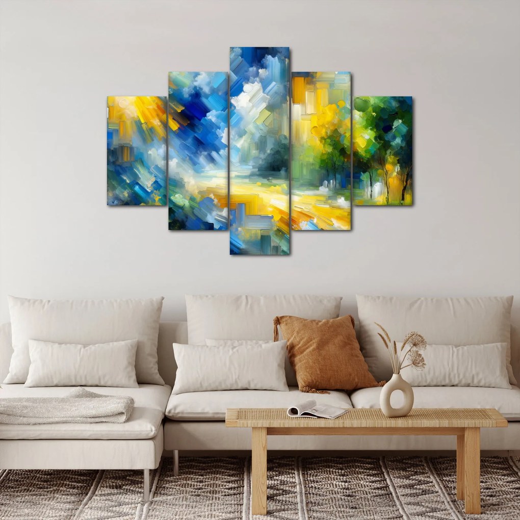 Obraz - Abstraktný slnečný deň (150x105 cm)