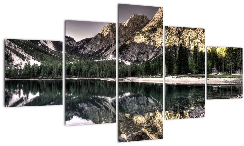 Obraz jazera v horách (125x70 cm), 40 ďalších rozmerov