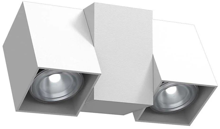 Brosline 2295 - Nástenné bodové svietidlo CUBE 2xGU10/10W/230V biela