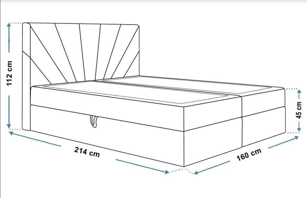 PROXIMA.store - Kontinentálna boxspring posteľ DONNA ROZMER: 120 x 200 cm, TYP MATRACA: BONELLOVÉ PRUŽINY, VRCHNÝ MATRAC (TOPPER): BEZ TOPPERU