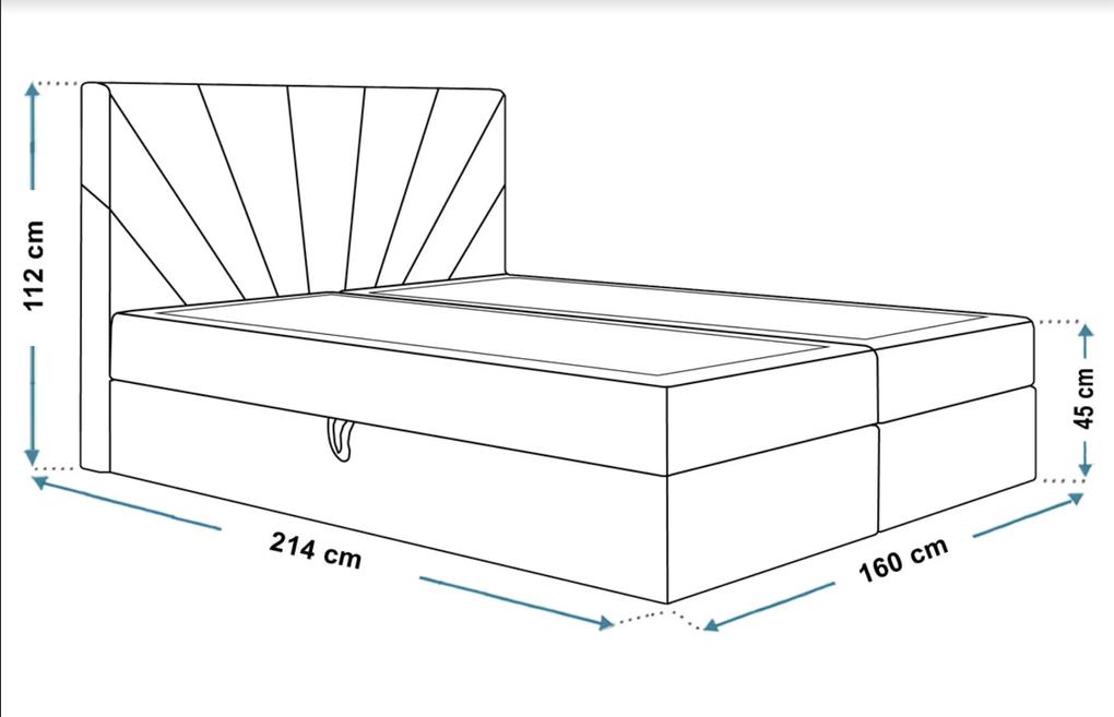 PROXIMA.store - Kontinentálna boxspring posteľ DONNA ROZMER: 120 x 200 cm, TYP MATRACA: TAŠTIČKOVÉ PRUŽINY, VRCHNÝ MATRAC (TOPPER): BEZ TOPPERU