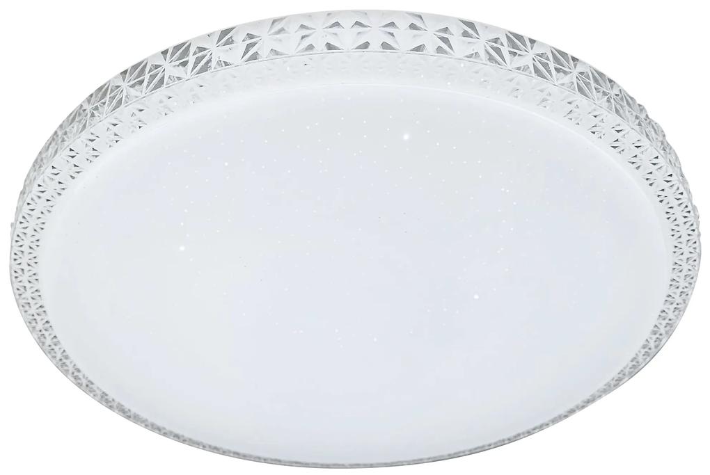 RABALUX NARCISSA LED stropné svetlo s hviezdičkami, 24 W, teplá-studená biela, RGB, biela, 40 cm, okrúhle