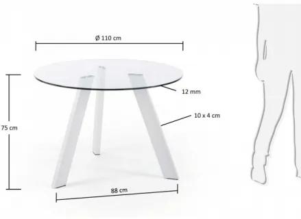 CARIB stôl biely 110 cm