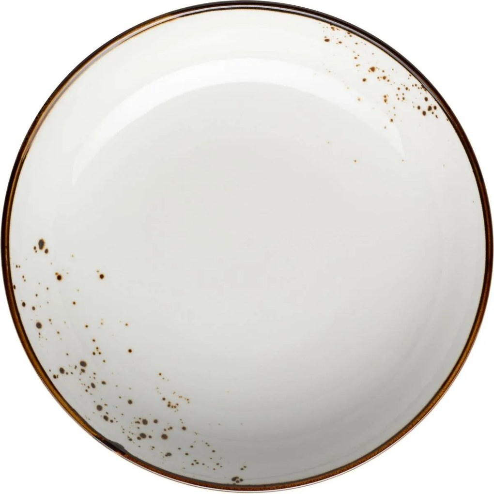 Mäser Hlboký tanier Pintar White hnedé bodky 21 cm
