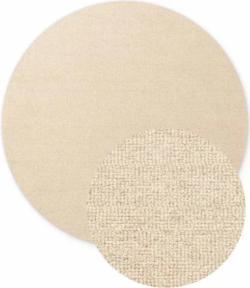 Koberec Elle Decoration Puristic Knots svetlobéžový kruh