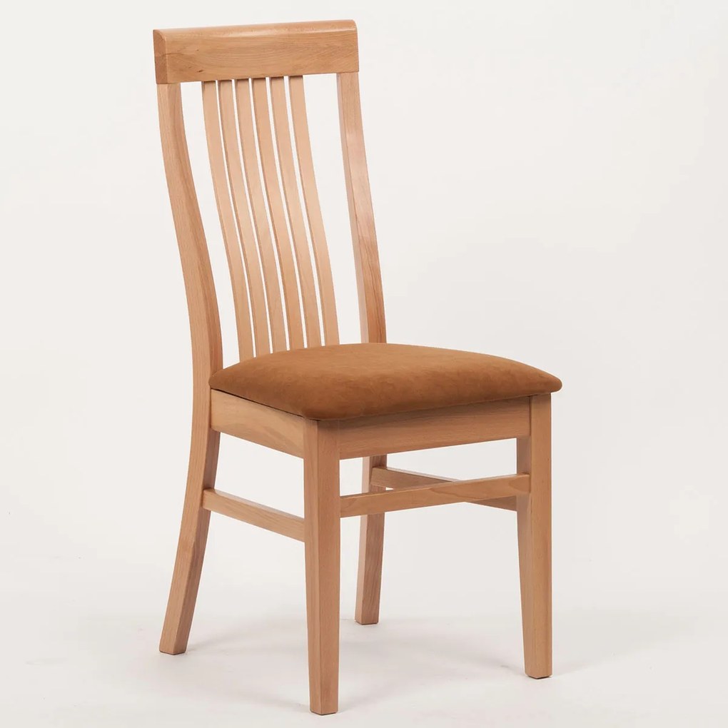 Stima Buková jedálenská stolička Takuna Vyberte odtieň ->: Tmavo hnedá, Vyberte látku ->: VELVET antracite 62