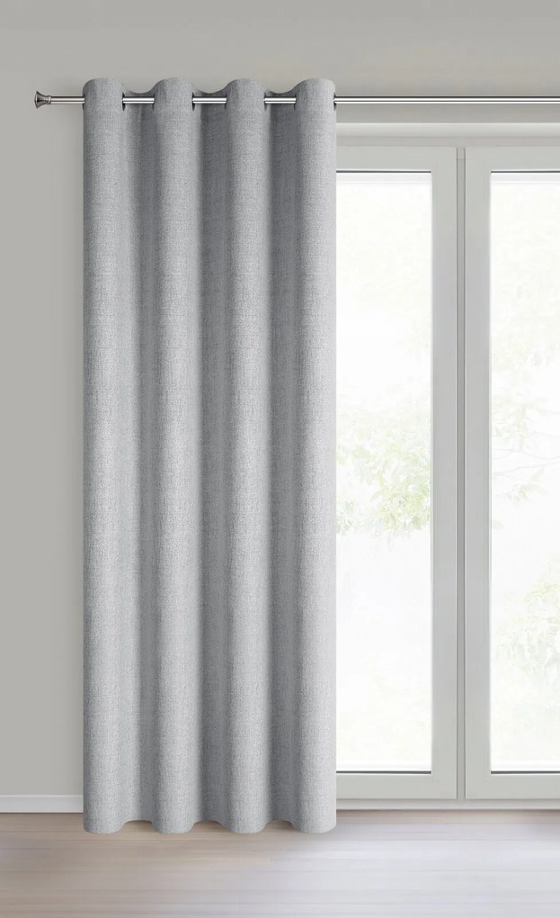 ZÁVES NA KRÚŽKOCH LINDA 140X250 CM SIVÁ