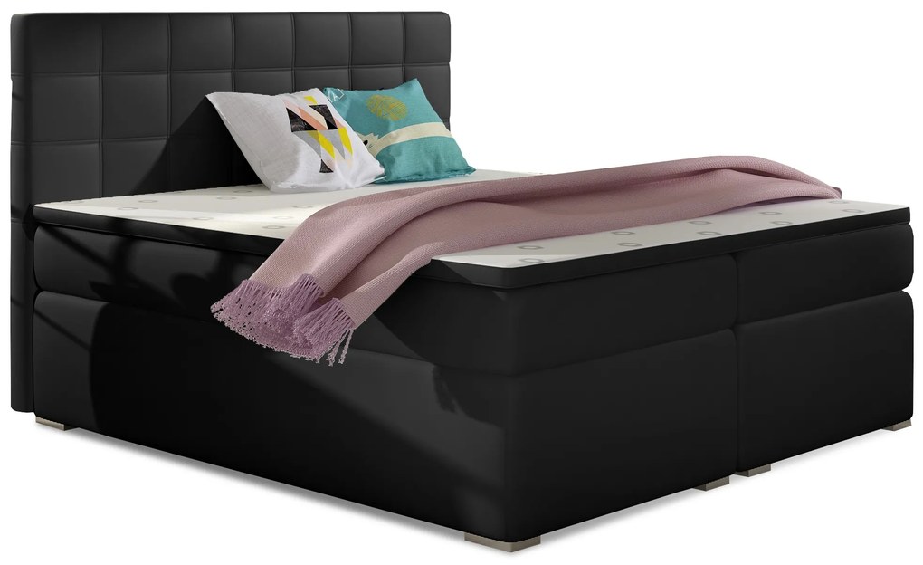drevko Čalúnená posteľ Alice - Soft 11 - 140 x 200 cm, Čierna