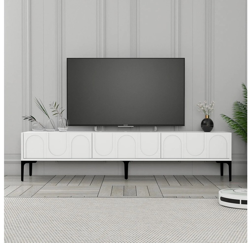 TV stolík/skrinka Bipemu 3 (biela + čierna). Akcia -20%. Vlastná spoľahlivá doprava až k Vám domov. 1095679