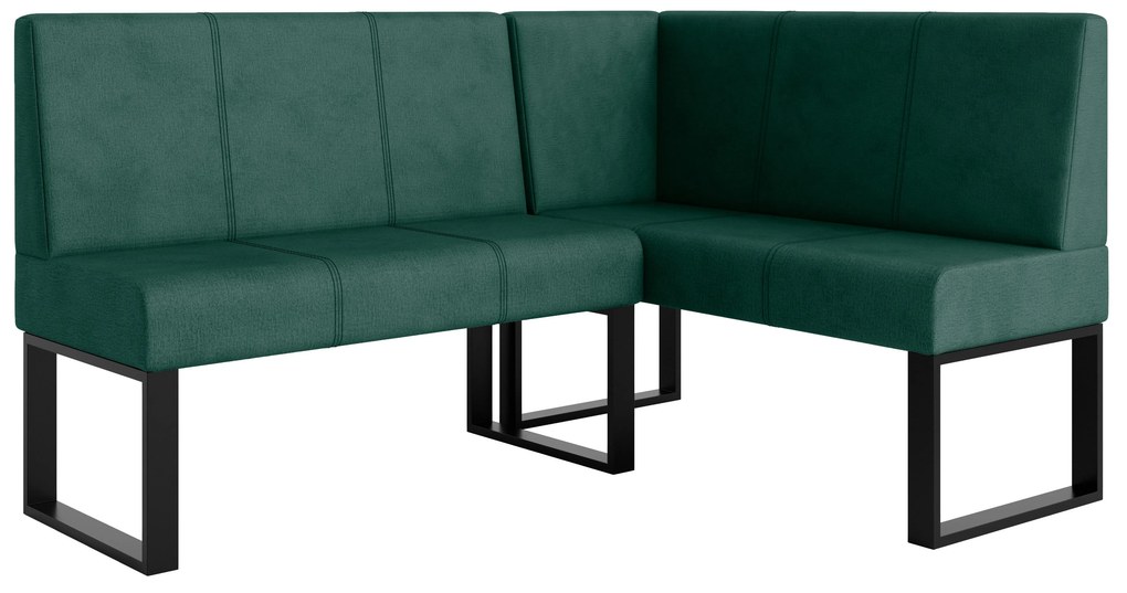 Rohová lavica Bernio 140x200 (tmavozelená) (P). Akcia -20%. Vlastná spoľahlivá doprava až k Vám domov. 1129854