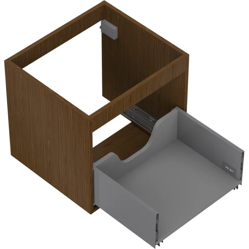 Mexen Box-A, závesná skrinka 50 cm, 1 zásuvka, orech, 91AX0-0500-470-1-86