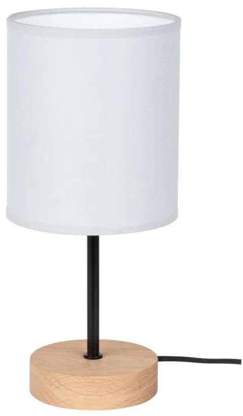 Stolová lampa Mila 1xE27 Max.25W Olejovaný dub / Čierna / Sivá