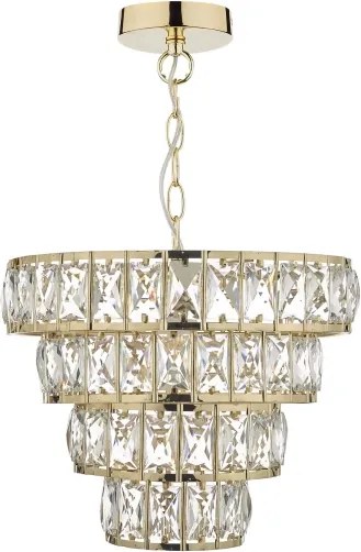 Där Lighting CER0135 - Luster na reťazi CERYS 1xE27/60W/230V zlatý