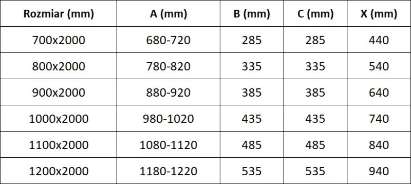 Mexen Exo, dvojkrídlové výklopné dvere 100x200 cm, 6mm číre sklo, chrómový profil, 8182-100-000-01-00